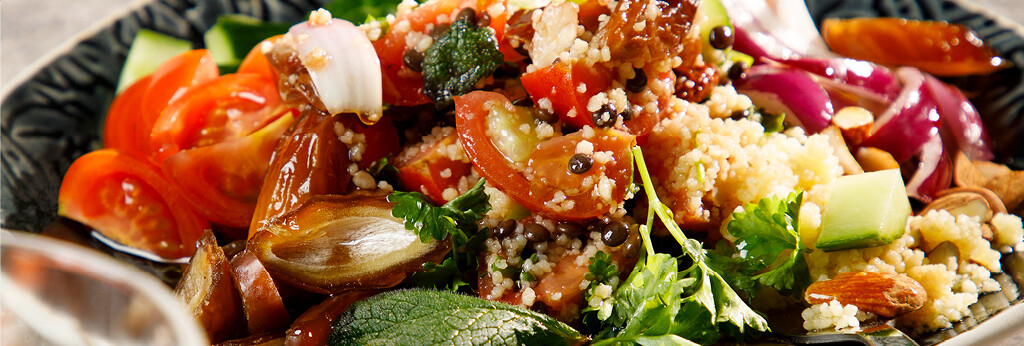 Orientalischer Salat aus Linsen und Couscous - Rezepte - bioLesker