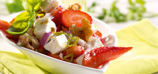 Erdbeer-Salat mit Feta
