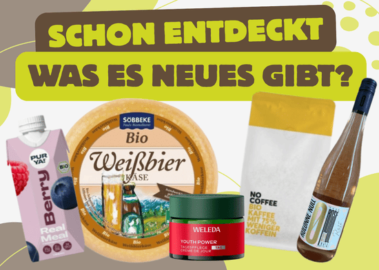 KI generiert: Das Bild zeigt mehrere bunte Saftflaschen auf einem Tisch, umgeben von verschiedenen Früchten wie Kiwis, Orangen und Himbeeren. Oben steht der Text "Die Kraft des Fastens".