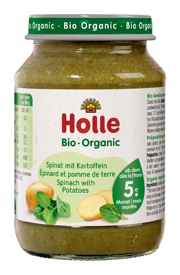 Produktfoto zu Spinat mit Kartoffeln Babykost 5M+ 190g