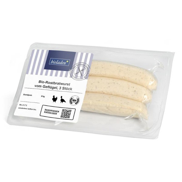 Produktfoto zu Geflügel Rostbratwurst (3 Stück)