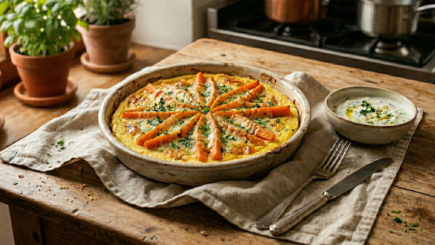 Rezeptbild für Polenta-Möhrenstern  mit Joghurt-Dip