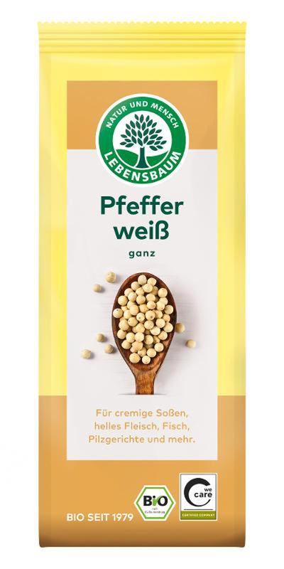 Produktfoto zu Pfeffer weiß ganz 50g