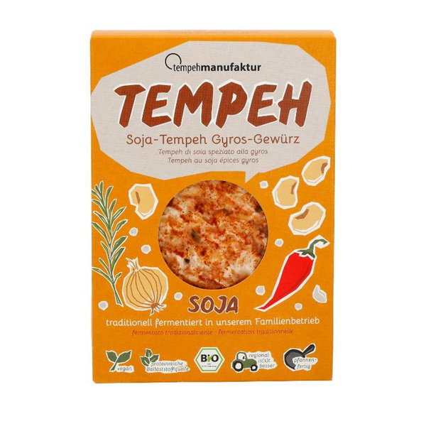 Produktfoto zu Soja-Tempeh mit Gyros-Gewürz 200g