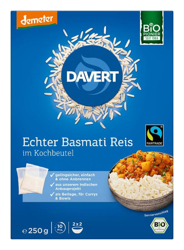 Produktfoto zu Echter Basmati Reis im Kochbeutel 250g 2 x 2 Portionen