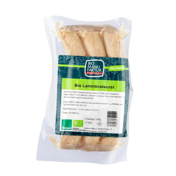Produktfoto zu Lammbratwurst (3 Stück)