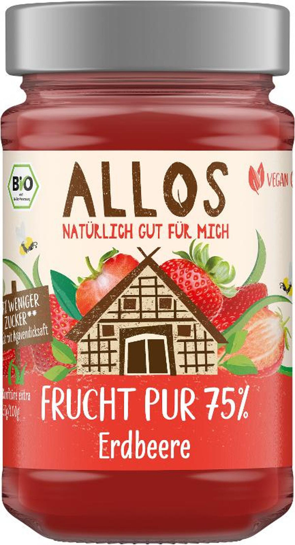 Produktfoto zu Frucht Pur 75% Erdbeer 250g