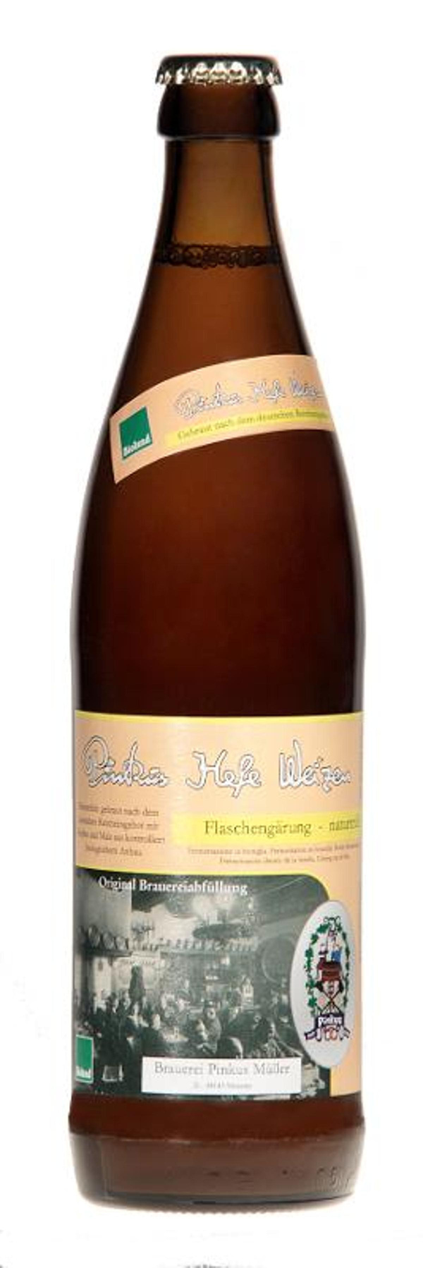 Produktfoto zu Pinkus Hefe Weizen 8* 0,5l Kiste
