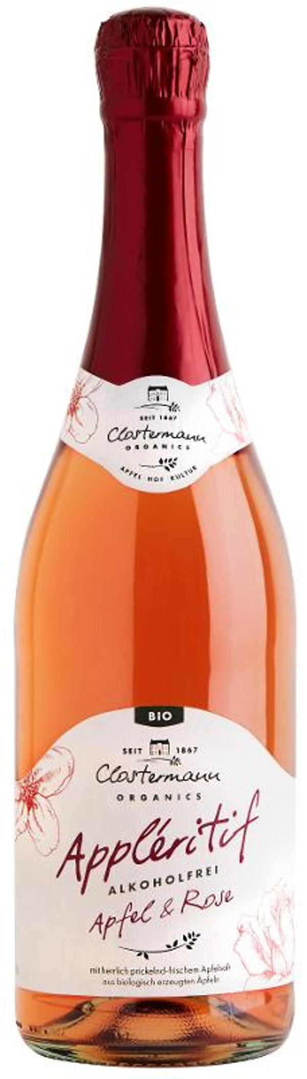 Produktfoto zu Appleritif Apfel & Rose alkoholfrei 0,75L