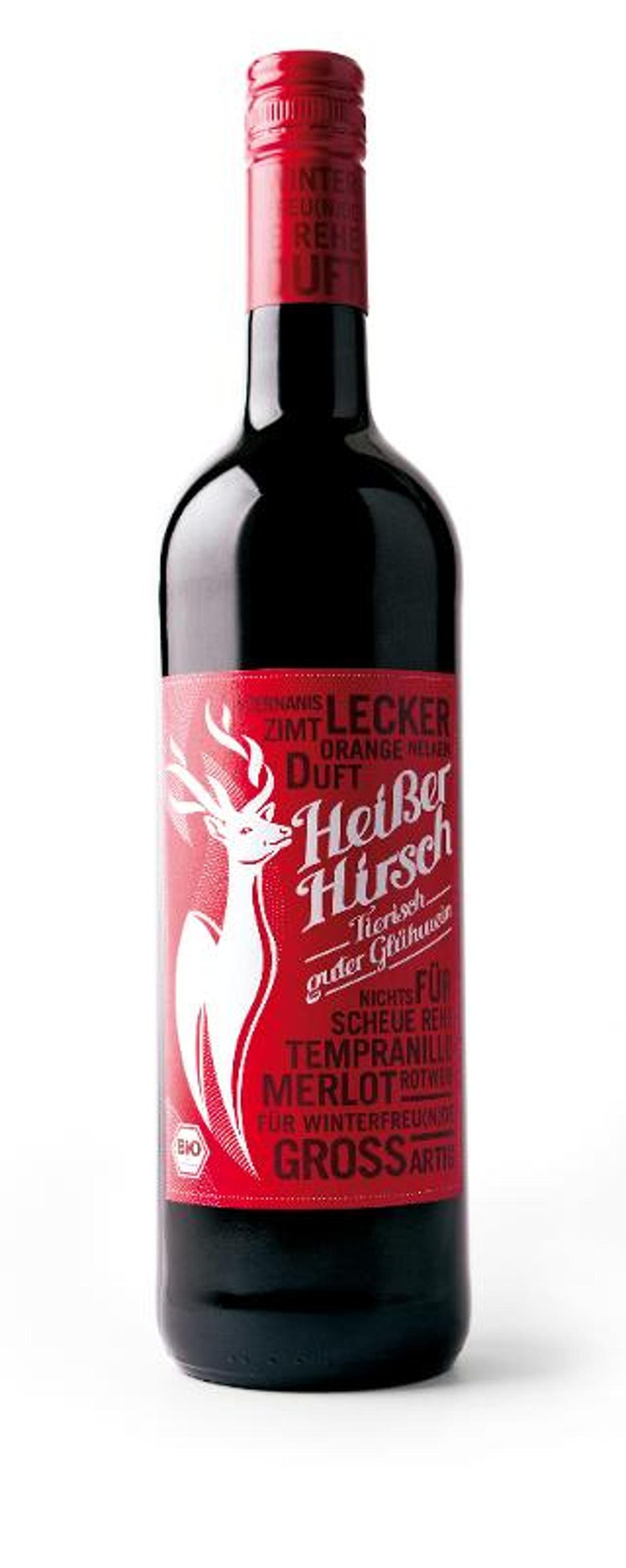 Produktfoto zu Heißer Hirsch rot 0,75L