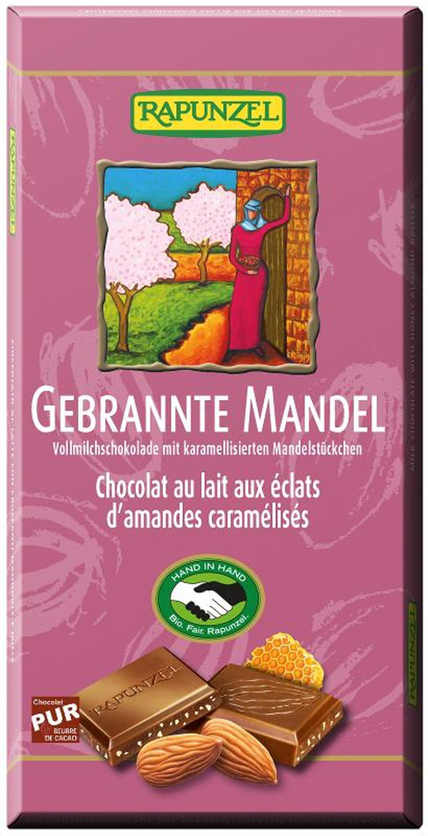 Produktfoto zu Gebrannte Mandel Tafelschokolade 100g