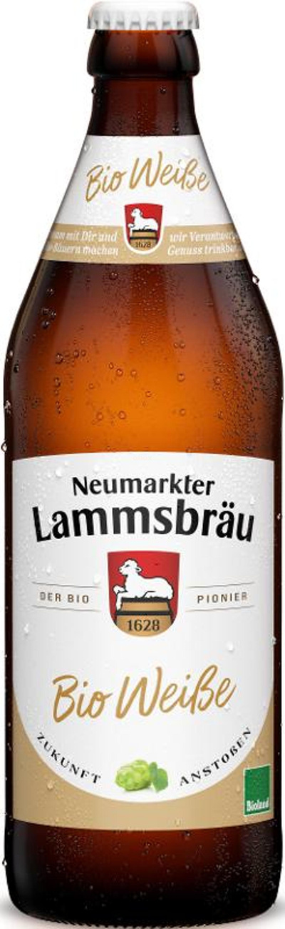 Produktfoto zu Lammsbräu Bio Weiße 10*0,5L Kiste