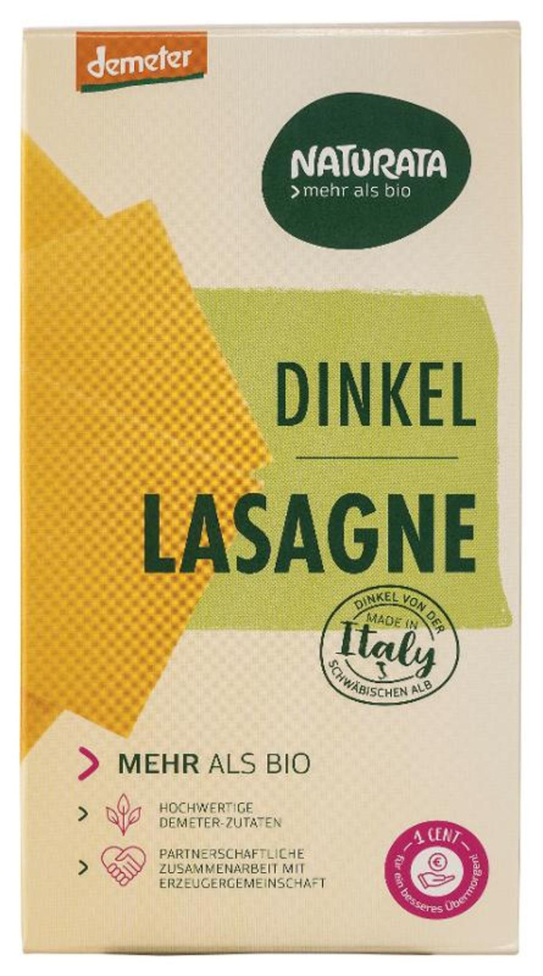 Produktfoto zu Dinkel Lasagne-Platten 250g