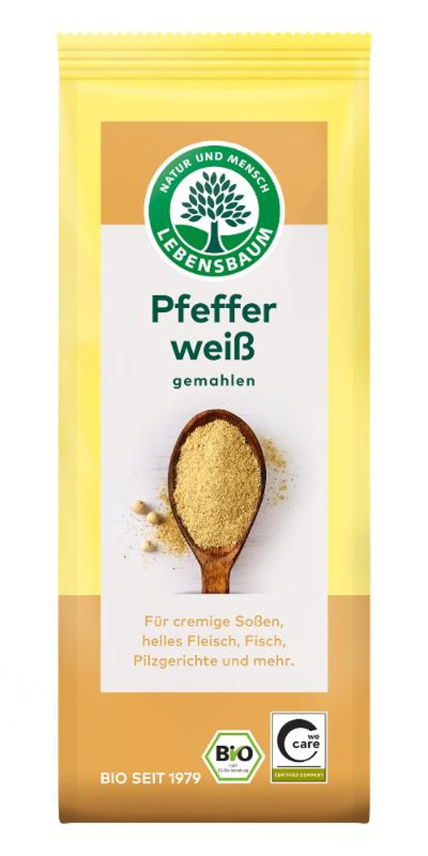 Produktfoto zu Pfeffer weiß gemahlen 50g
