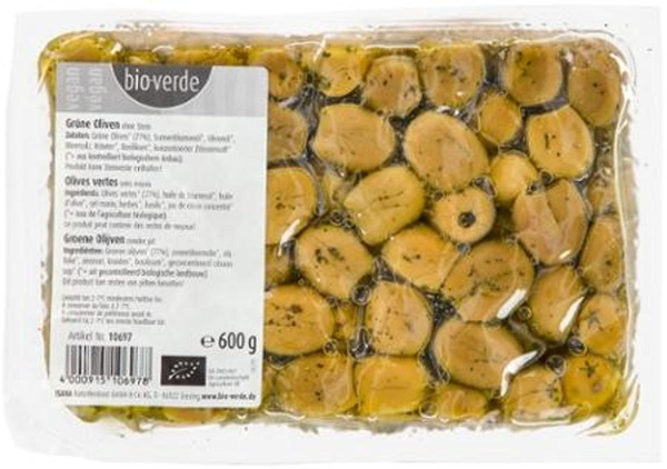 Produktfoto zu Grüne Oliven oh. Stein 600g