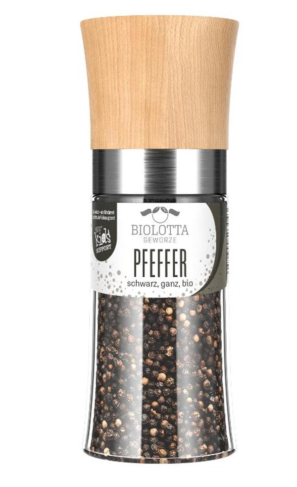 Produktfoto zu Pfeffer schwarz, ganz (Gewürzmühle) 75g