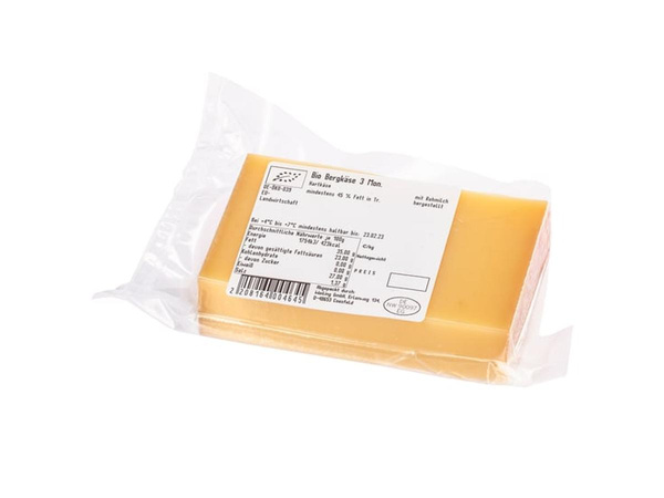 Produktfoto zu Bergkäse g.U. 3 M, PrePack, 1 Stück ca. 200g