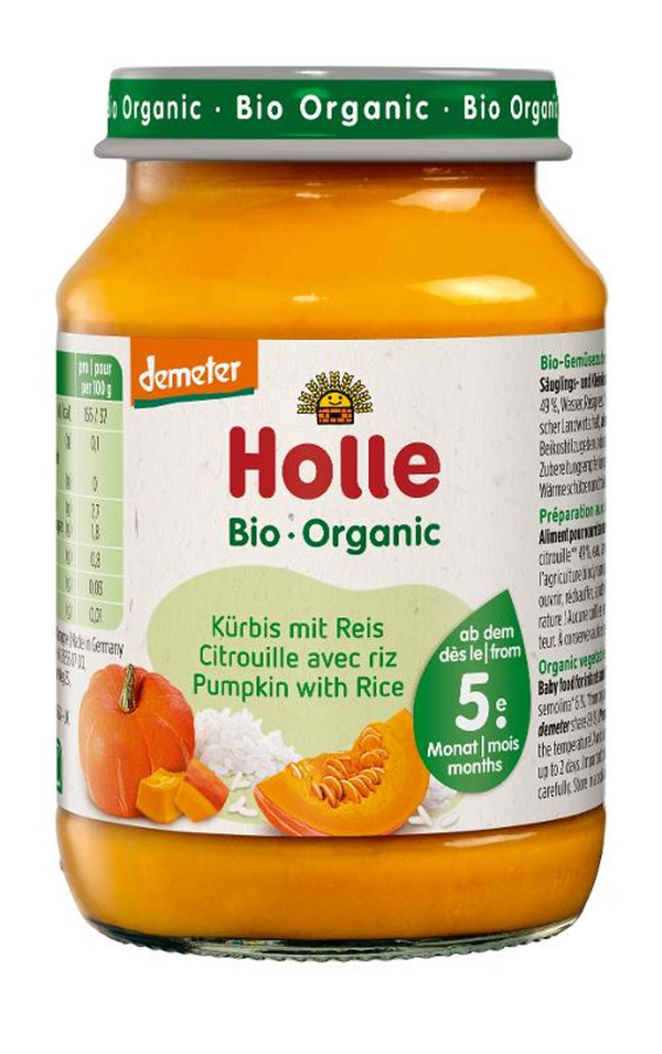 Produktfoto zu Kürbis mit Reis Babykost 5M+ 190g