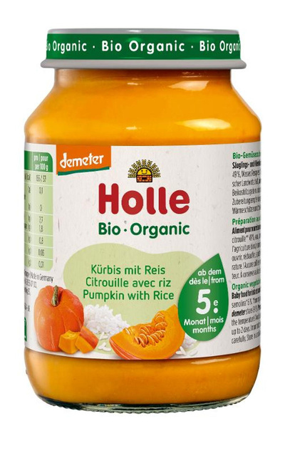 Produktfoto zu Kürbis mit Reis Babykost 5M+ 190g