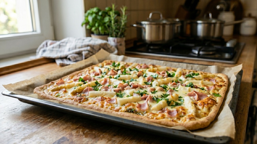 Rezeptbild für Spargel-Pizza