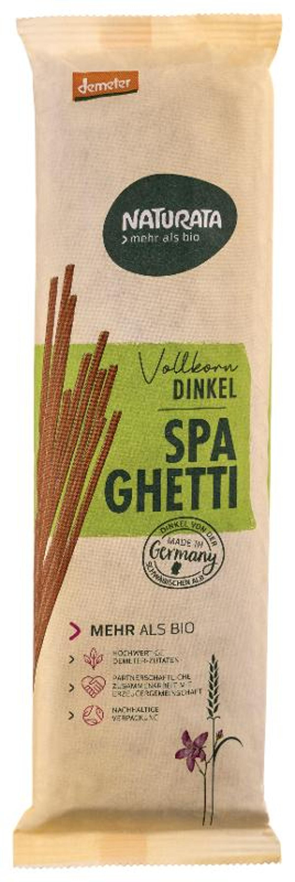 Produktfoto zu Vollkorn Dinkel Spaghetti 500g