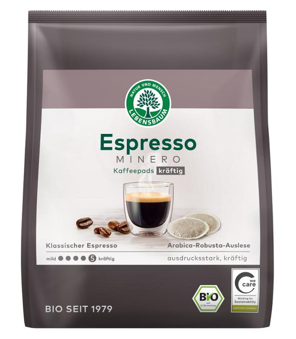 Produktfoto zu Espresso Minero Kaffeepads kräftig 18 Stück
