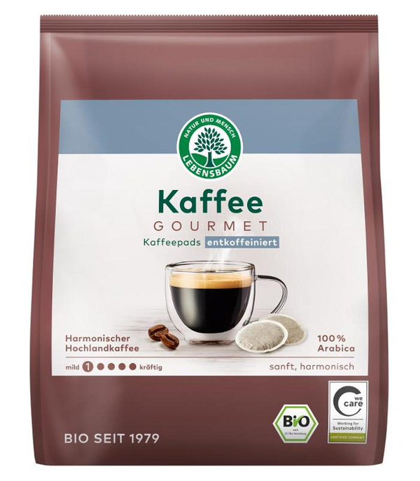 Produktfoto zu Gourmet Kaffeepads entkoffeiniert 18 Stück