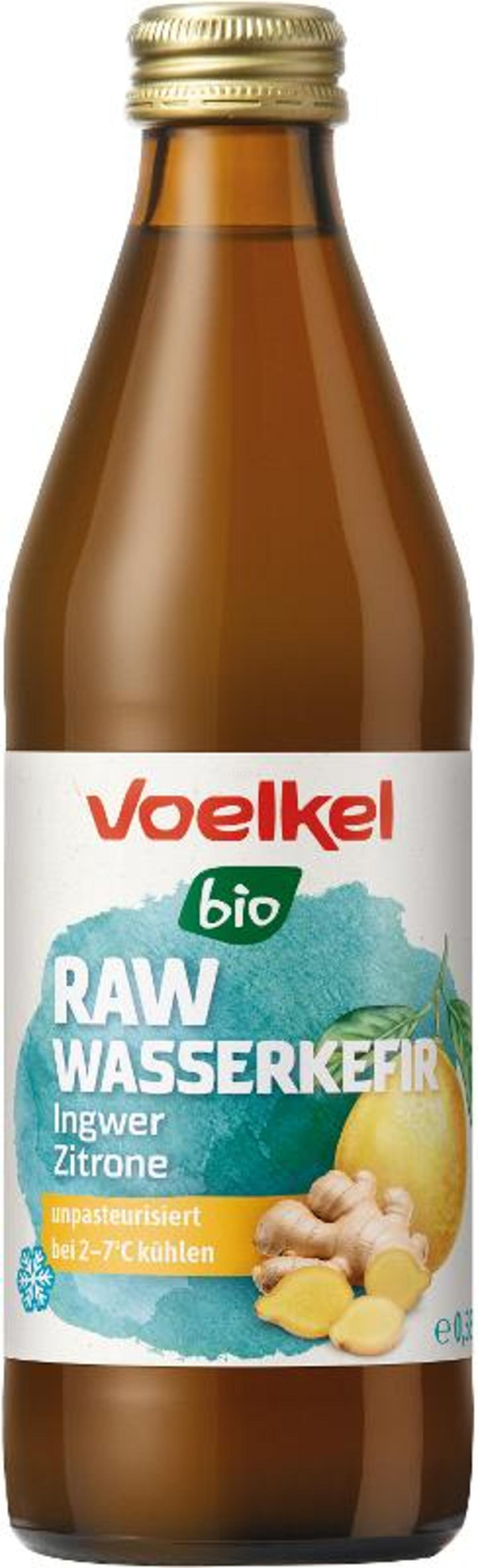 Produktfoto zu RAW Wasserkefir Zitrone Ingwer 0,33l