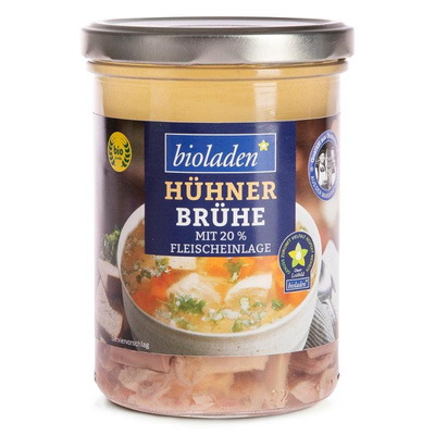 Produktfoto zu Hühnerbrühe mit 20% Fleischeinlage 400ml
