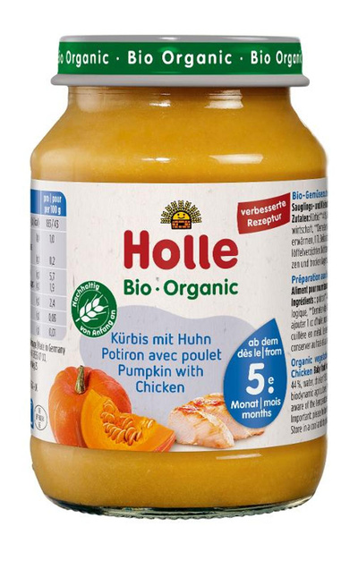 Produktfoto zu Kürbis mit Huhn Babykost 190g