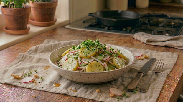 Rezeptbild für Frühlingshafter Kartoffelsalat