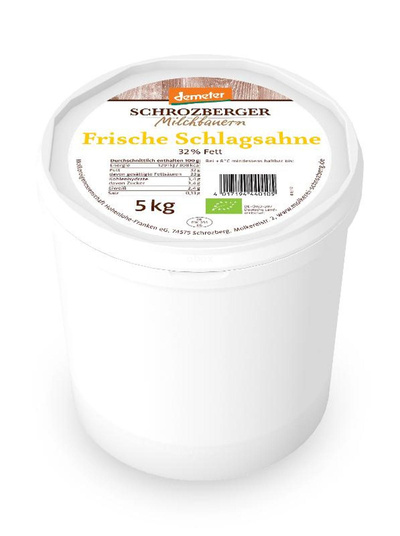 Produktfoto zu Schlagsahne 32% 5kg