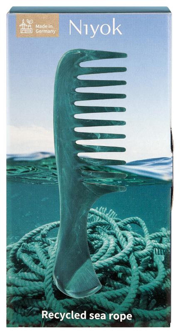 Produktfoto zu Griffkamm klein, aus recycelten Tauen (4,3x14,5 cm)