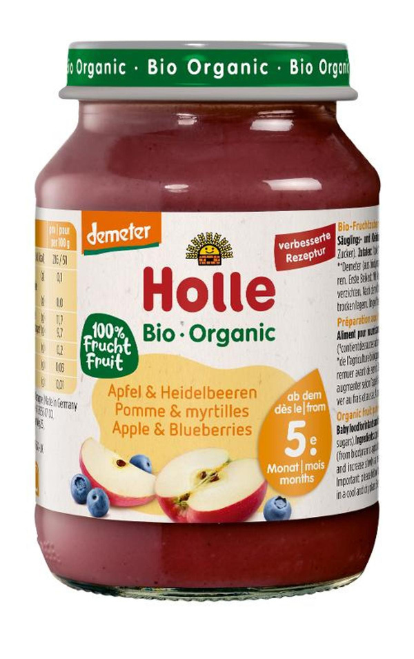 Produktfoto zu Apfel mit Heidelbeere Babykost 5M+ 190g