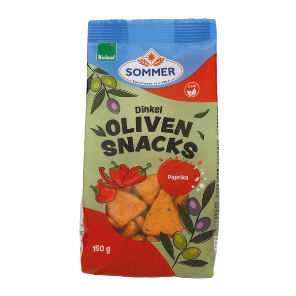 Produktfoto zu Dinkel Oliven Snacks Paprika 150g