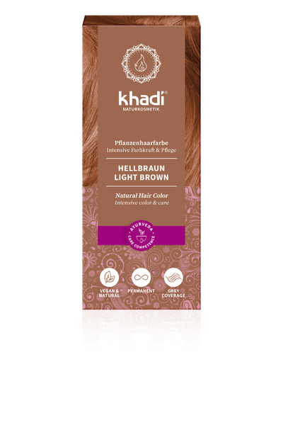 Produktfoto zu Hellbraune Pflanzenhaarfarbe 100g vegan