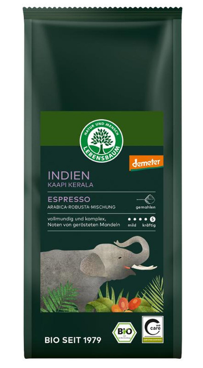 Produktfoto zu Indien Espresso Kaapi Kerala gemahlen 250g