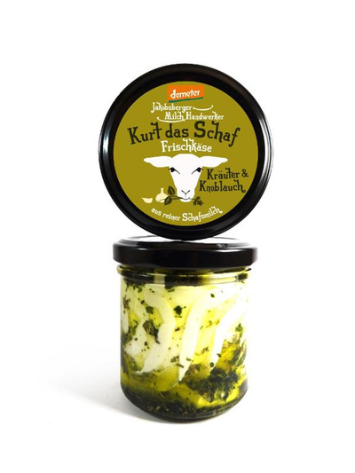 Produktfoto zu Kurt das Schaf Frischkäse Kräuter & Knoblauch 135g