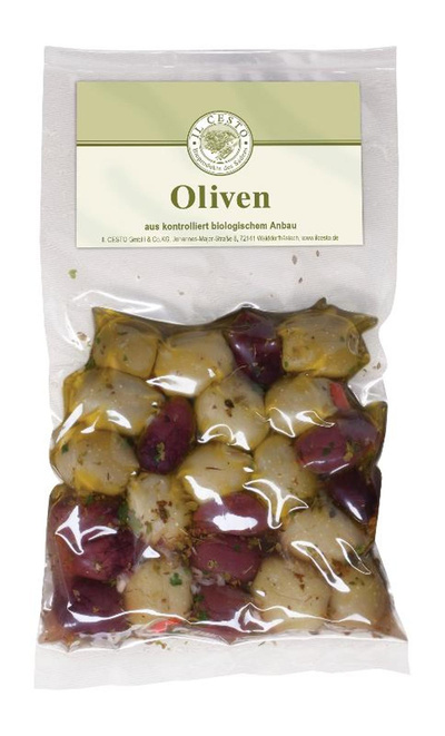 Produktfoto zu Gefüllter Oliven-Mix mariniert 175g