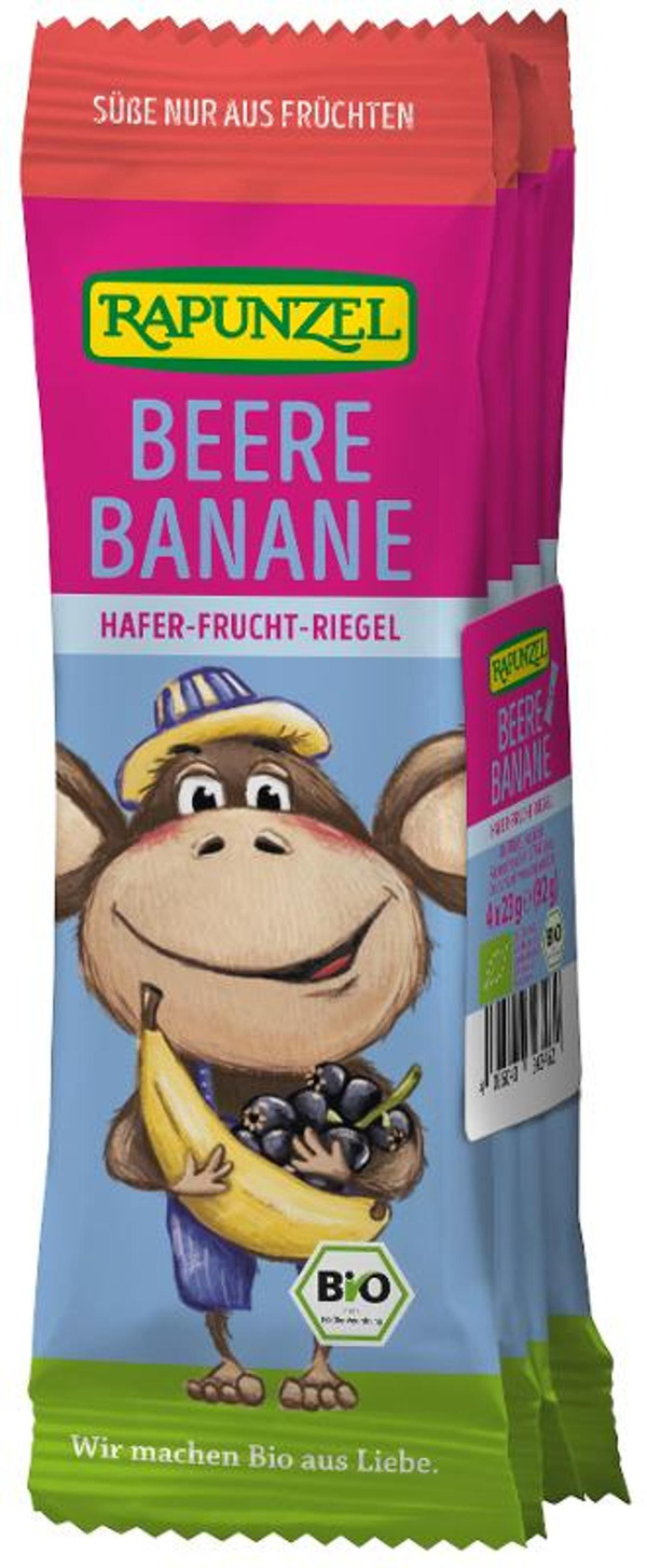 Produktfoto zu Beere Banane Hafer-Frucht-Riegel 4 Stück à 28g