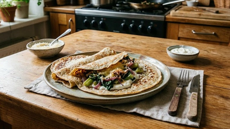Rezeptbild für Stielmus-Pfannkuchen
