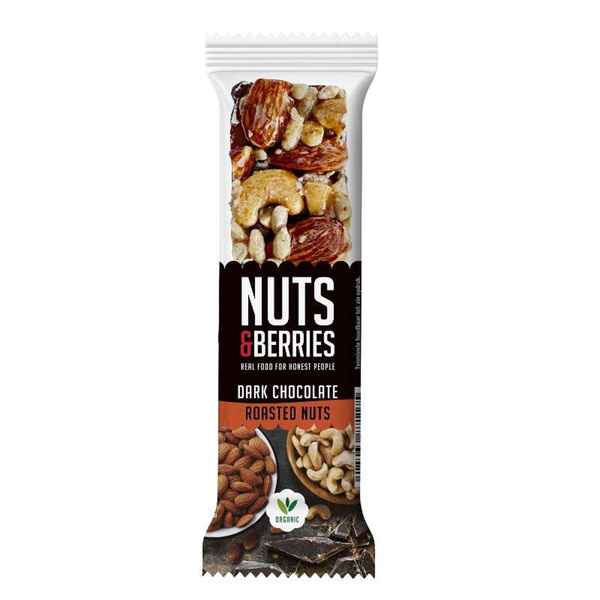 Produktfoto zu Dark Choco roasted nuts Riegel 40g