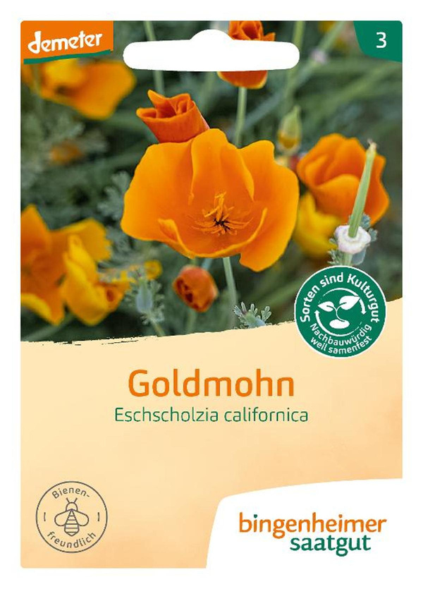 Produktfoto zu Saatgut Goldmohn "Eschscholzia californica"