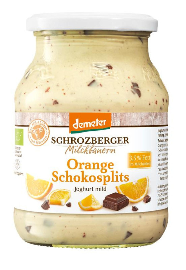 Produktfoto zu Joghurt Orange Schokosplits 3,5% 500g