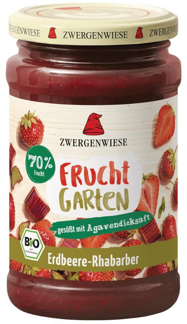Produktfoto zu Fruchtgarten Erdbeer-Rhabarber 225g