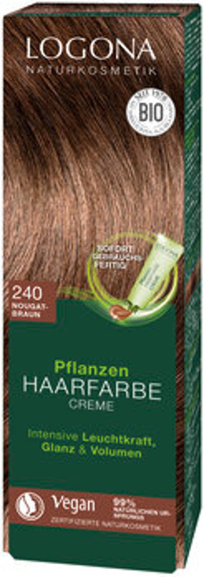Produktfoto zu Pflanzen Haarfarbe Creme "240 Nougat-Braun" 150ml