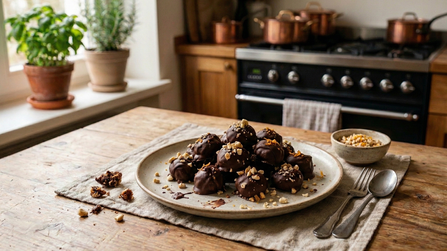 Rezeptbild für Dattel-Nuss-Orangen-Pralinen