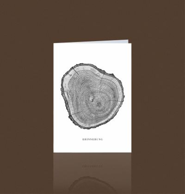 Produktfoto zu Grußkarte Baumscheibe