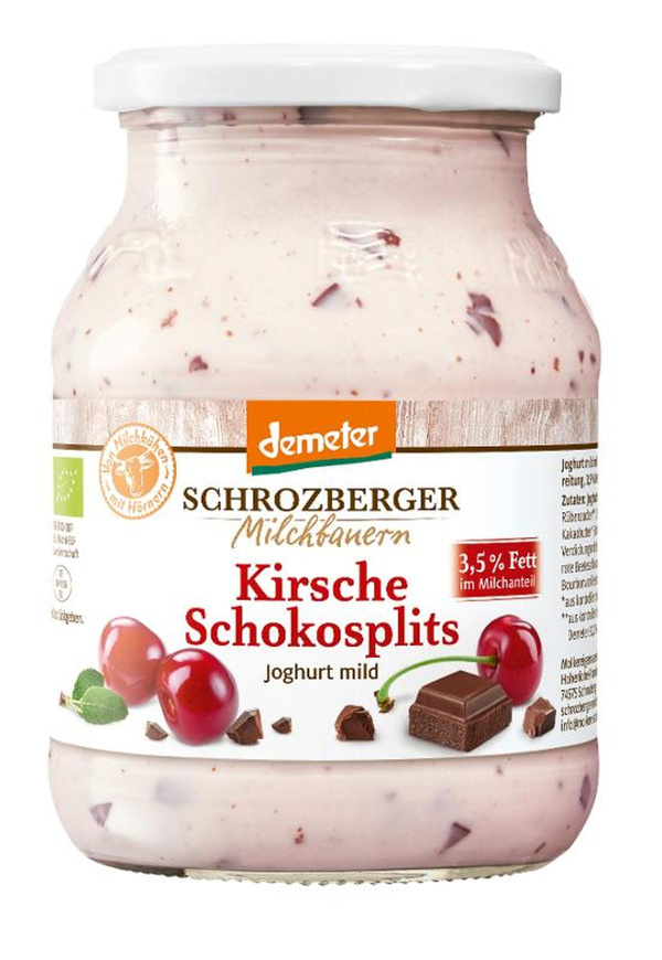 Produktfoto zu Joghurt Kirsche Schokosplits 3,5% 500g