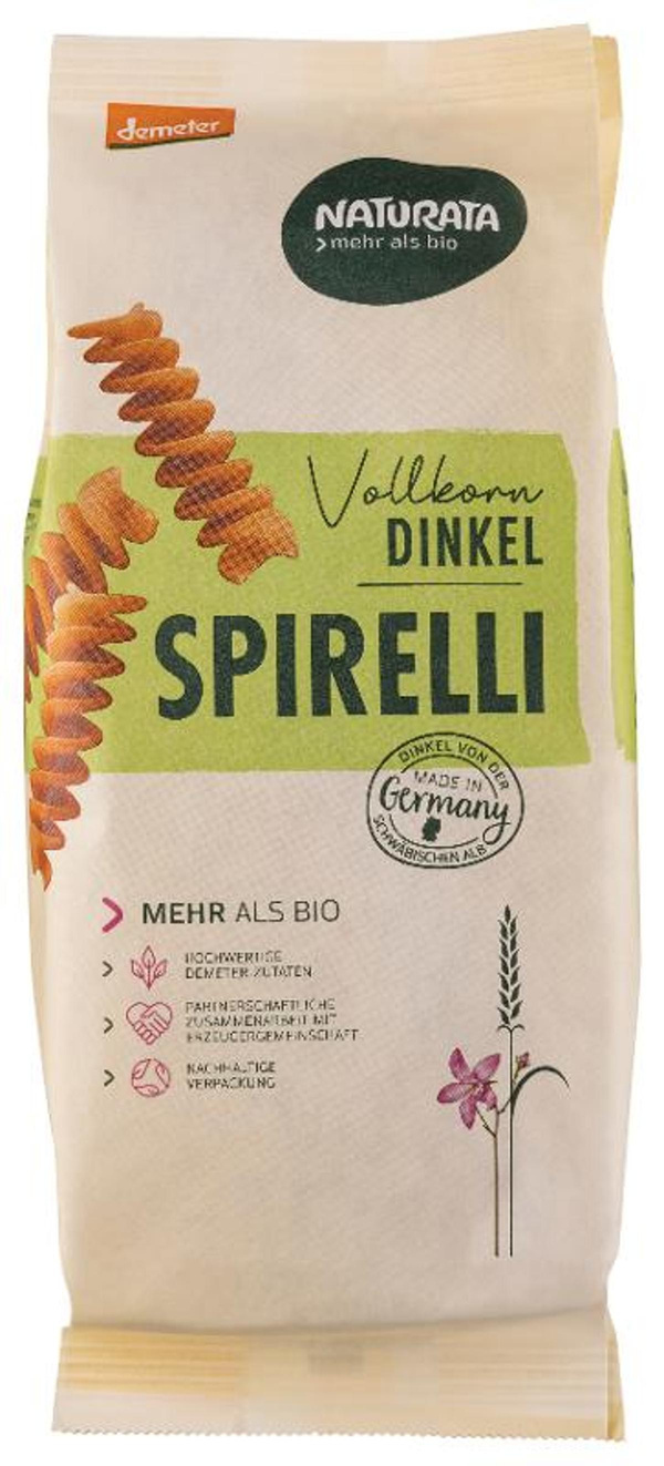Produktfoto zu Vollkorn Dinkel Spirelli 500g